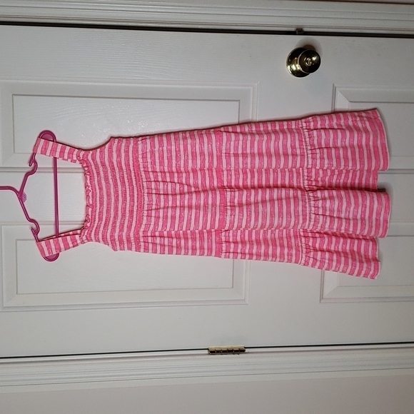 Land's End Pink/White Striped Sundress Size M - Picture 5 of 7